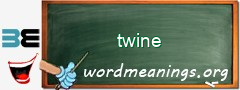 WordMeaning blackboard for twine